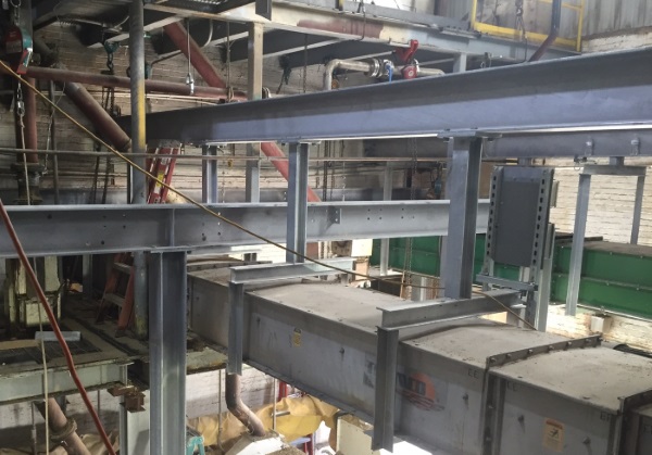 Increasing beam size, hung conveyors, increased load capacity