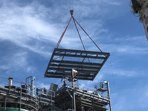 Erecting Desolventizer Toaster (DT) Tower Tower Erection, Steel Erection Contractor, Industrial Steel Erection