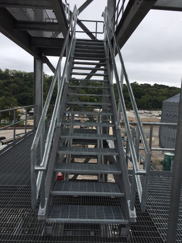 Galvanized Stairs, Handrail and Grating